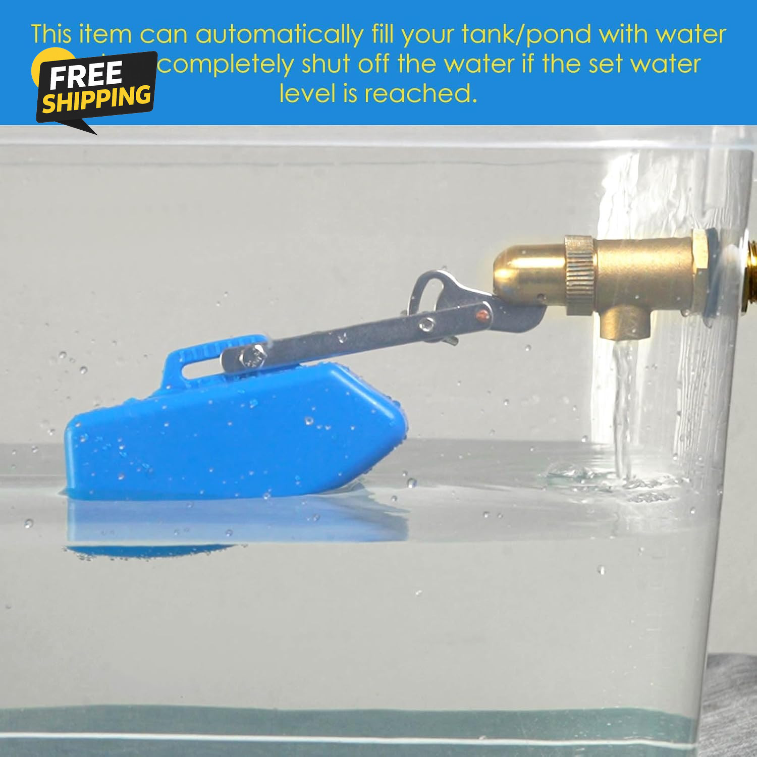 2 Pack Brass Float Valve 3/4 Inch, Livestock Water Tank Float Valve Switch