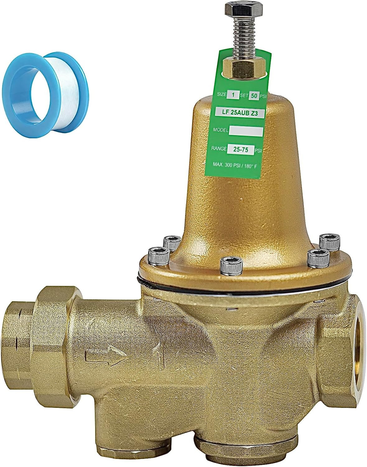LF25AUB-Z3 1″ Water Pressure Reducing Valve, NPT Female Union X NPT Female Outle