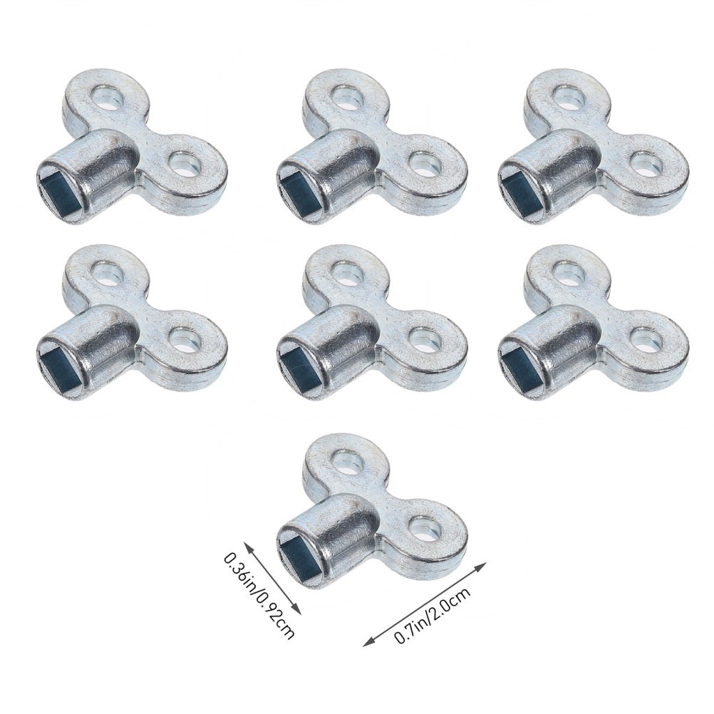 10Pcs Silver Radiator Bleed Wrenches Zinc Alloy Plumbing Vent Keys Home Use