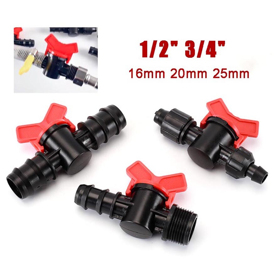 POM Plastic Ball Valve 16mm 20mm 25mm Hose Barb 1/2″ 3/4″ Wate Line Shut-off