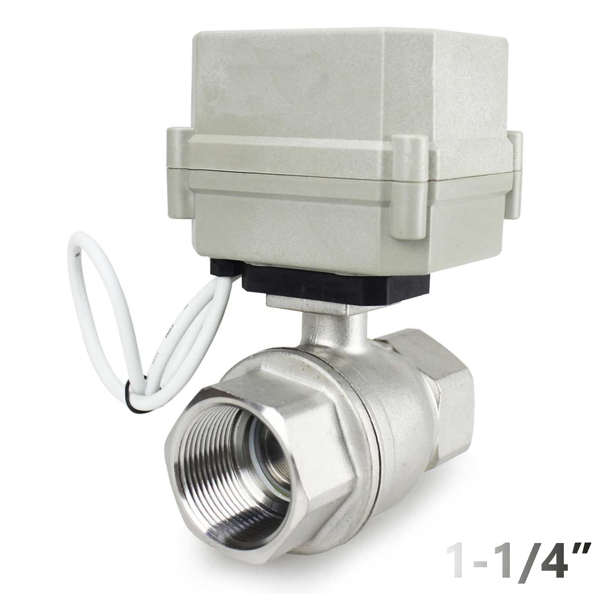 Normally Closed 1-1/4″ 110-230V AC 2 Way SS304 Motorized Electrical Ball Valve