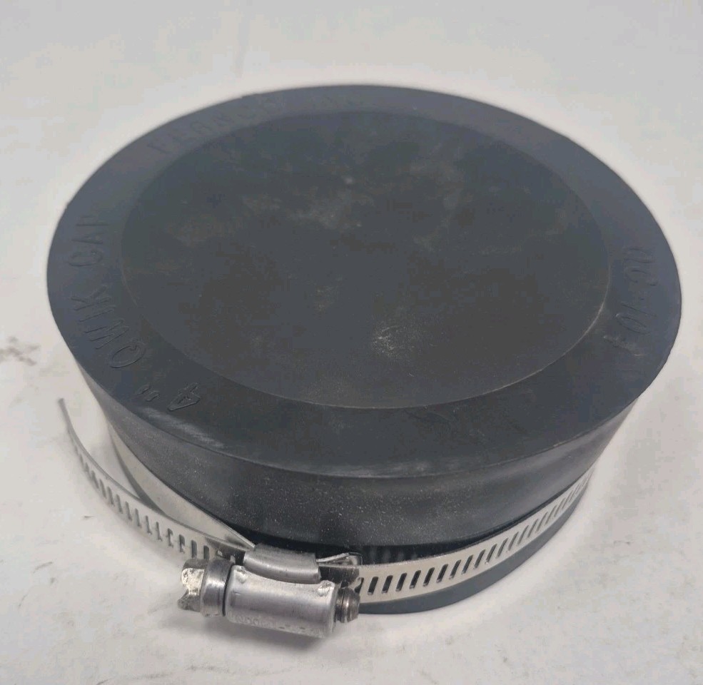 Fernco 4 In. Flexible Slip PVC Cap PQC-104 – Cast Iron, Plastic – New Open Box