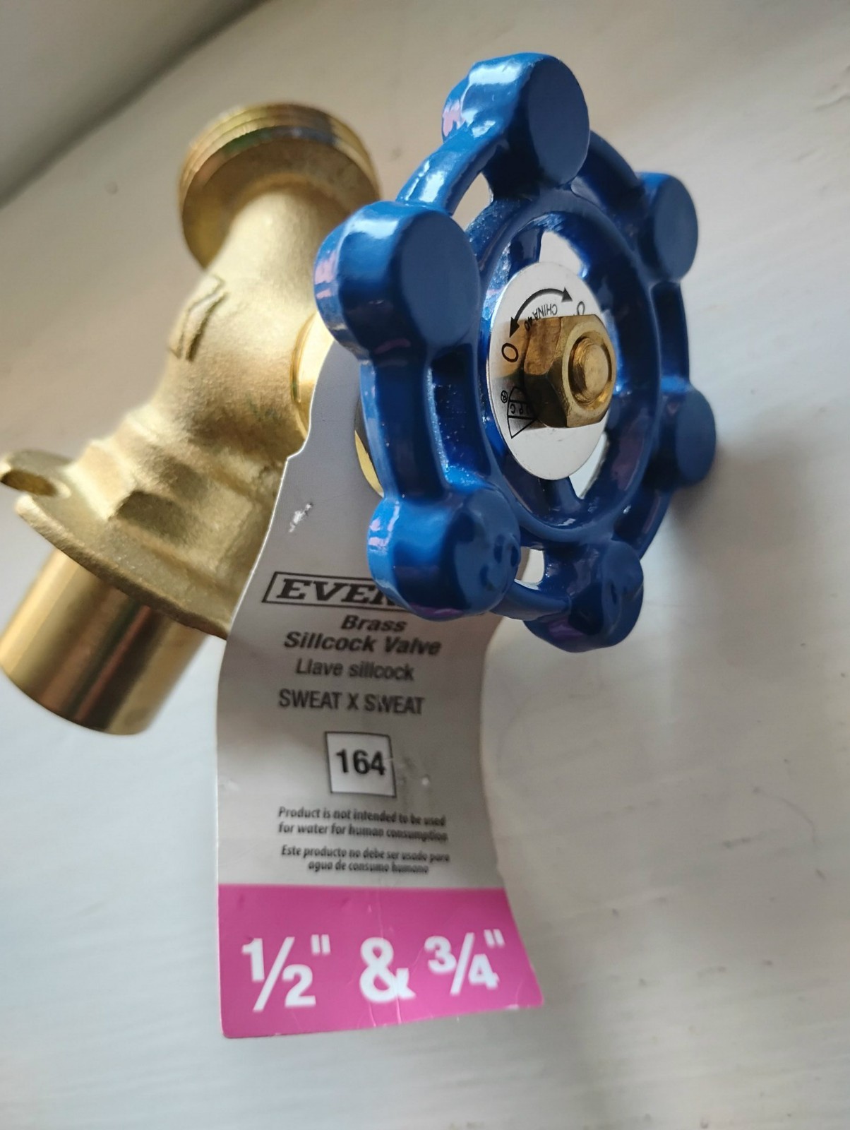 Everbilt Brass Sillcock Valve 1/2” & 3/4” inch 164 pink BRAND NEW NWT