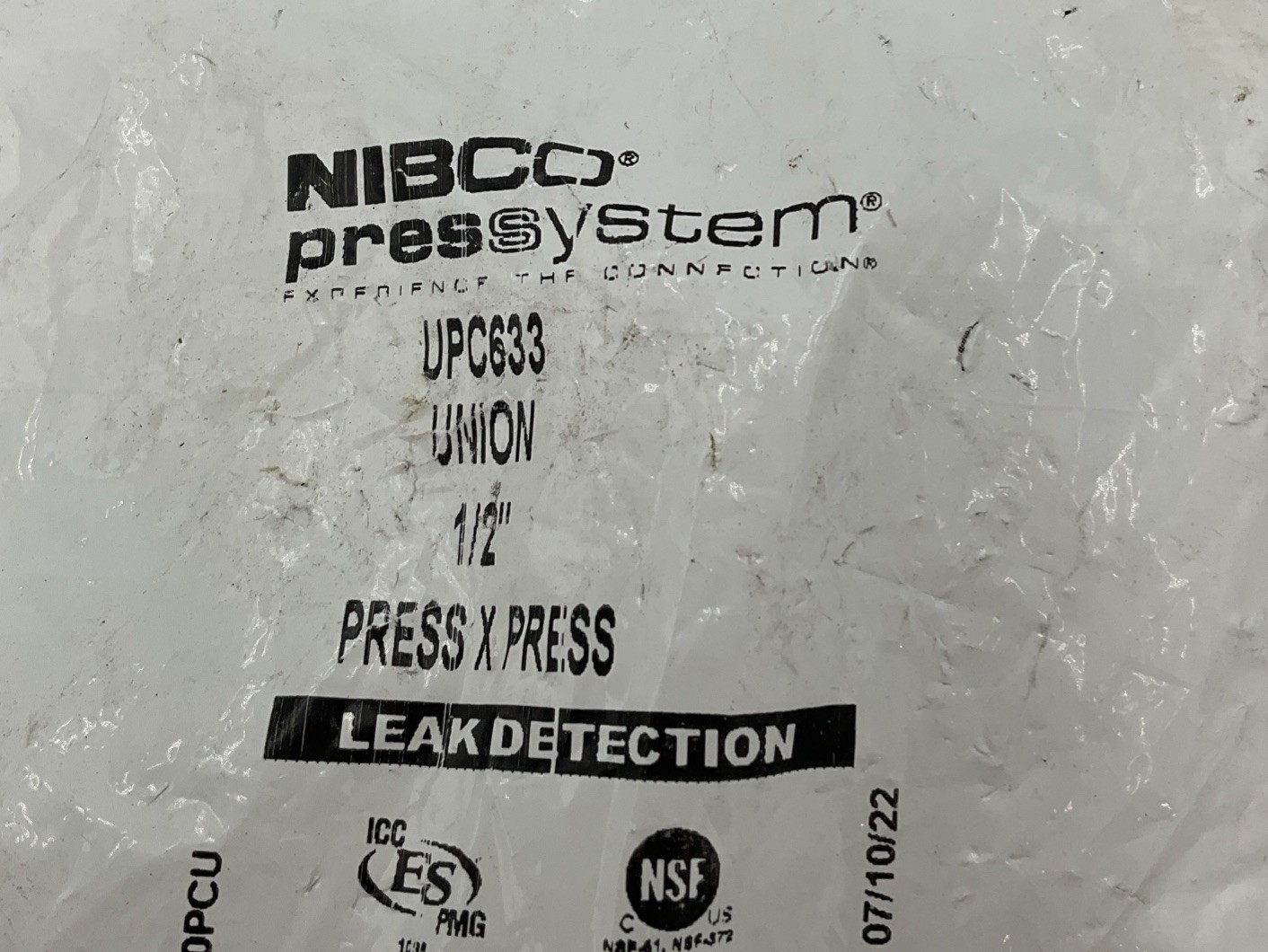NIBCO 1/2 in. Press X 1/2 in. D Press Wrought Copper Union 1 pk