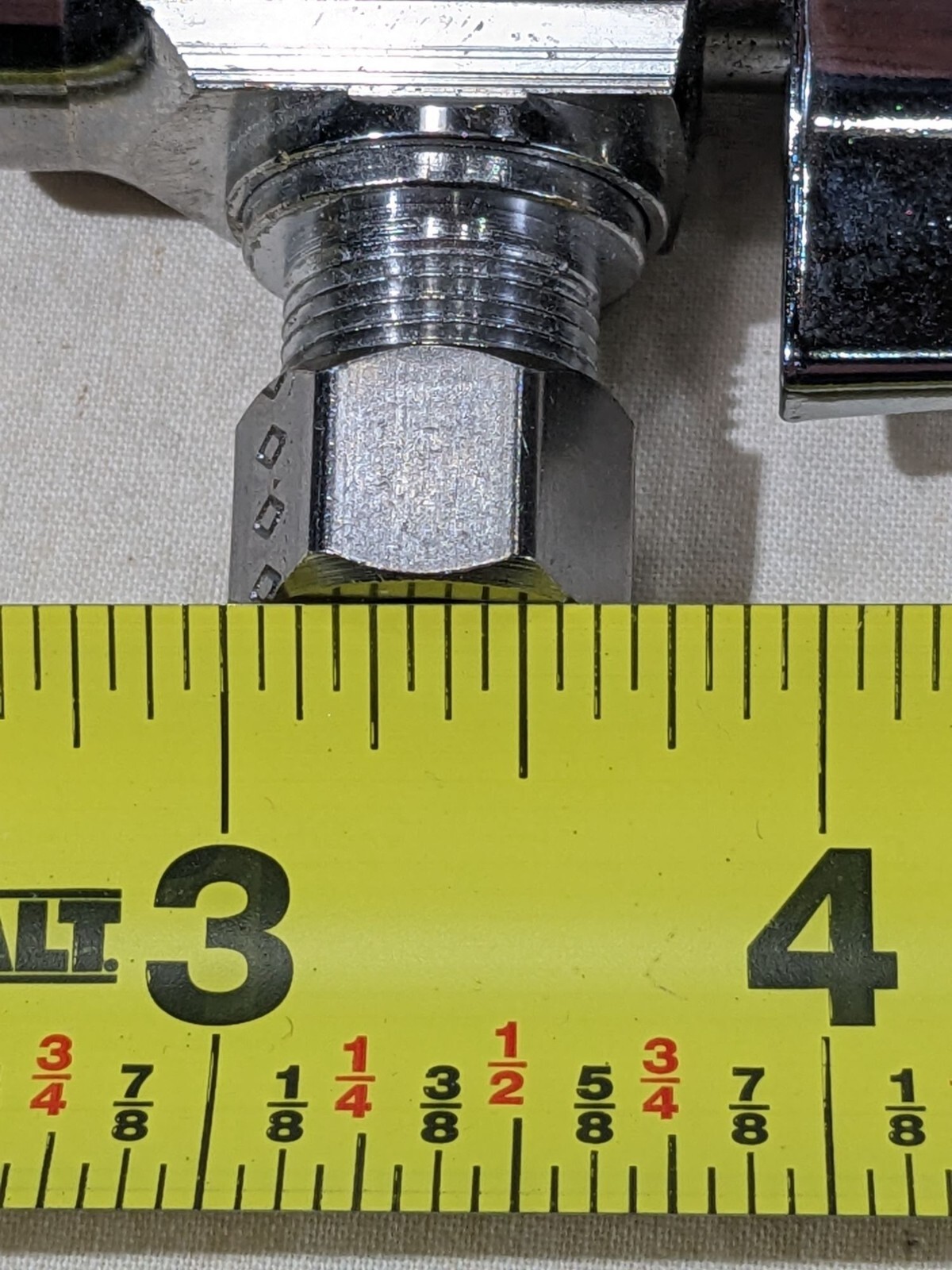 BrassCraft Angle Stop Shut Off Valve 1/2 Inch Sweat x 3/8 Inch Comp Chrome Plate