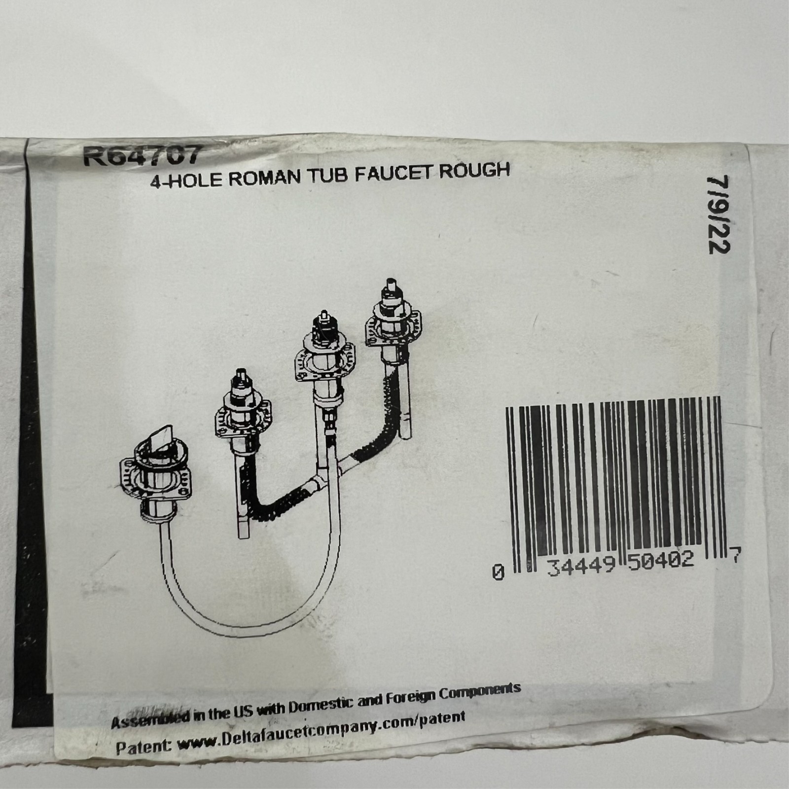 Brizo R64707 4-Hole Roman Tub Faucet Rough In NEW OPEN BOX