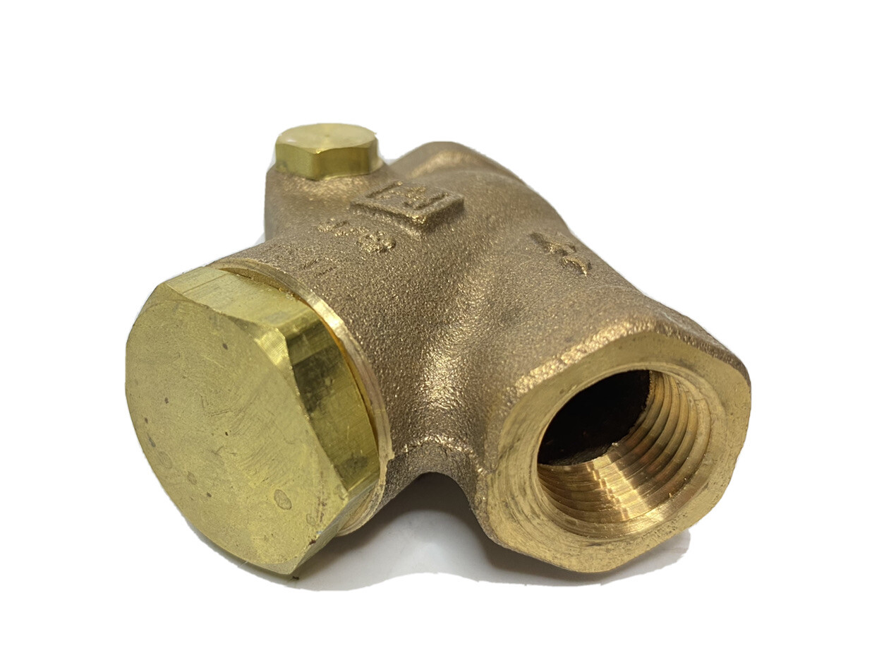 NOS Milwaukee Brass Valve Y Swing Check Valve 3/8″ Connection 300S 600W 158-C