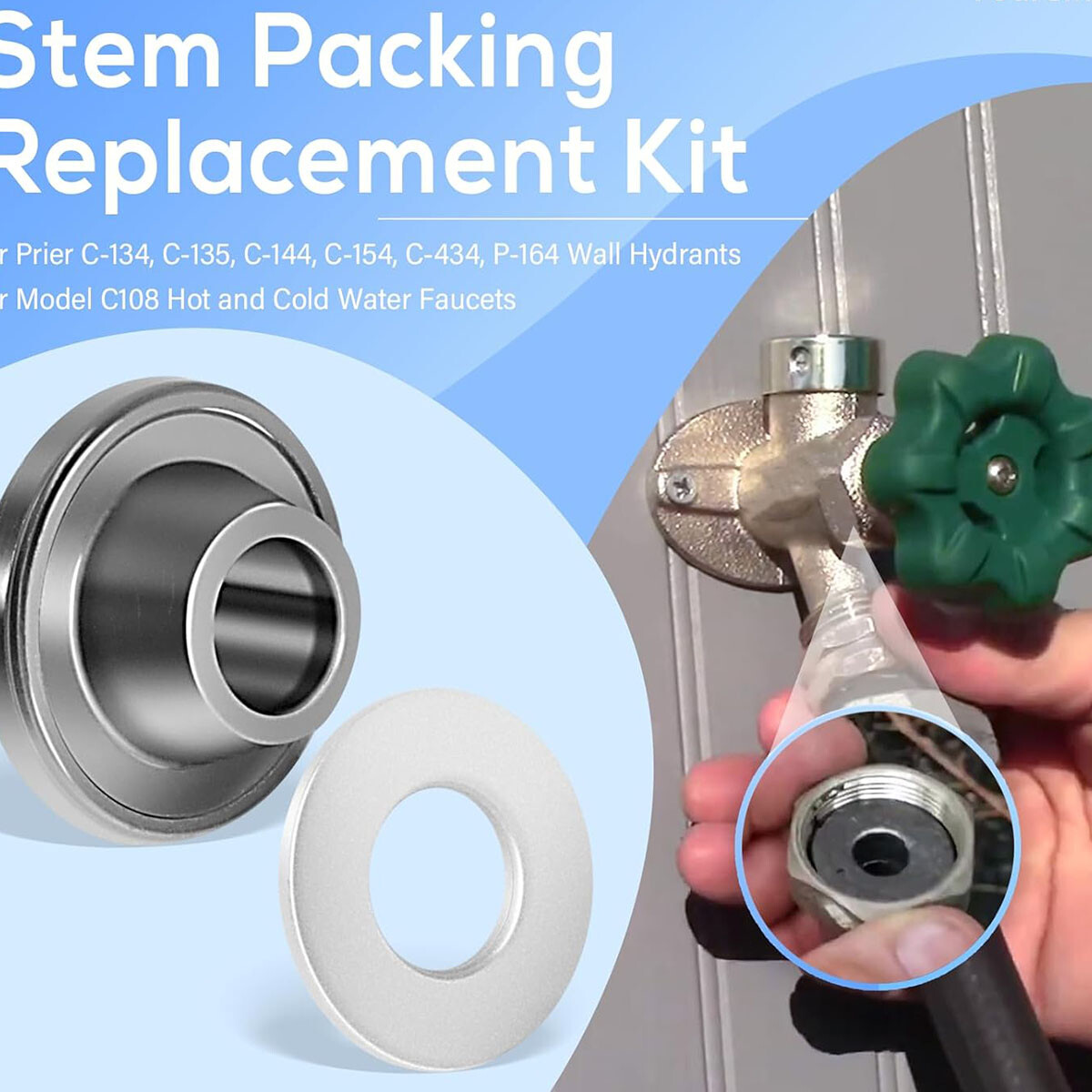 Replacement for Prier C-134KT-803 Stem Packing Kit C-134 C-135 C-144 C-154 C-434