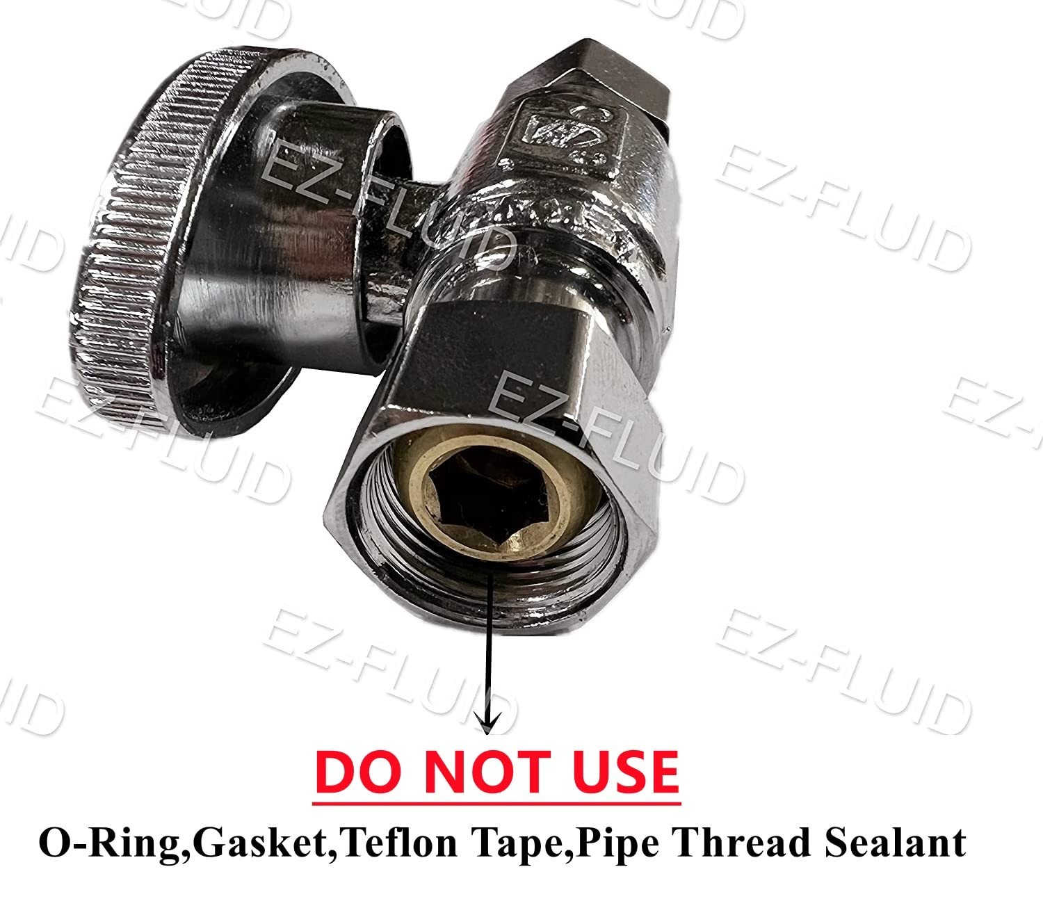 Straight Angle Stop Valve Female To Male Compression Brass 3/8×3/8 Inch 2 PCS
