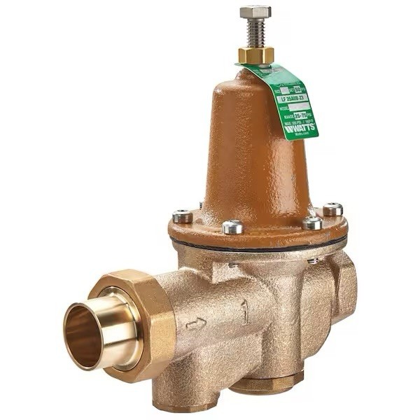 1 in. Double Union Lead-Free Brass Water Pressure Reducing Valve Watts LF25AUB