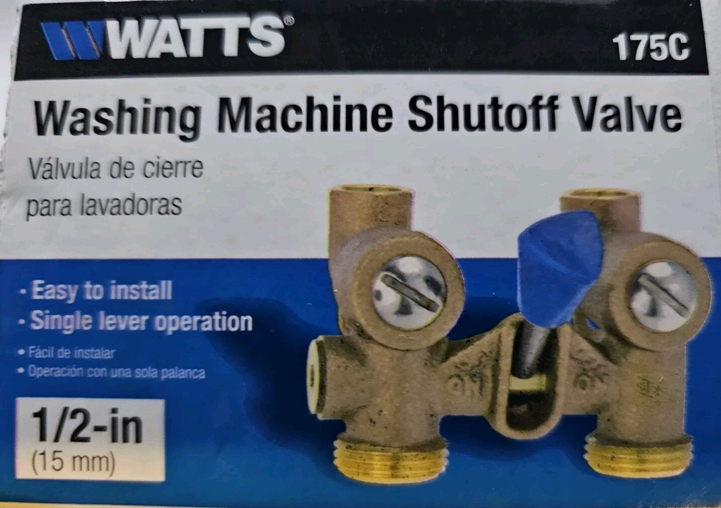 Watts 1/2 in. Bronze Sweat x MHT Washing Machine Shutoff Valve
