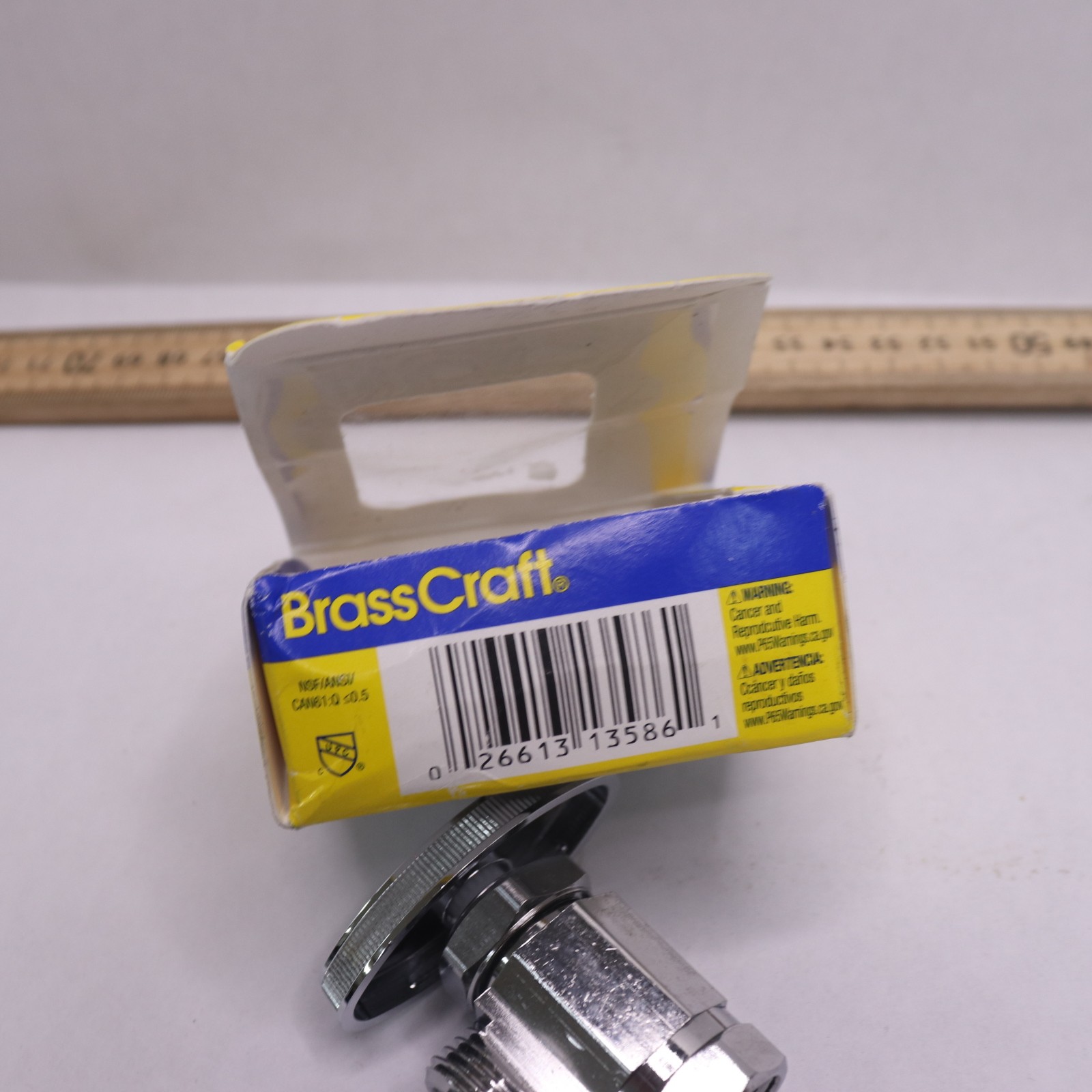 BrassCraft Slip-Joint Outlet Multi-Turn Angle Valve Chrome Plated Brass O3301X C