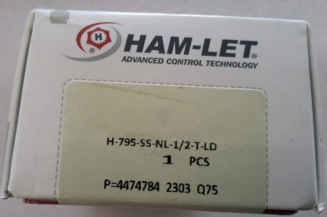 HAM-LET H-795-SS-NL-1/2 x 1/2-T-LD Manual 2-Way Ball Valve,NPT,316 SS