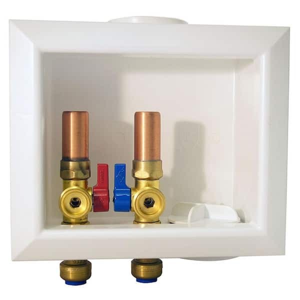 Tectite 1/2″ Push-to-Connect x 3/4″ Male Washing Machine Valves with Outlet Box