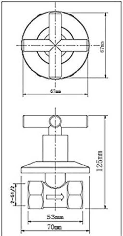 Durable 1/2-Inch NPT Brass Shower Valve with Chrome Finish – Easy Operation