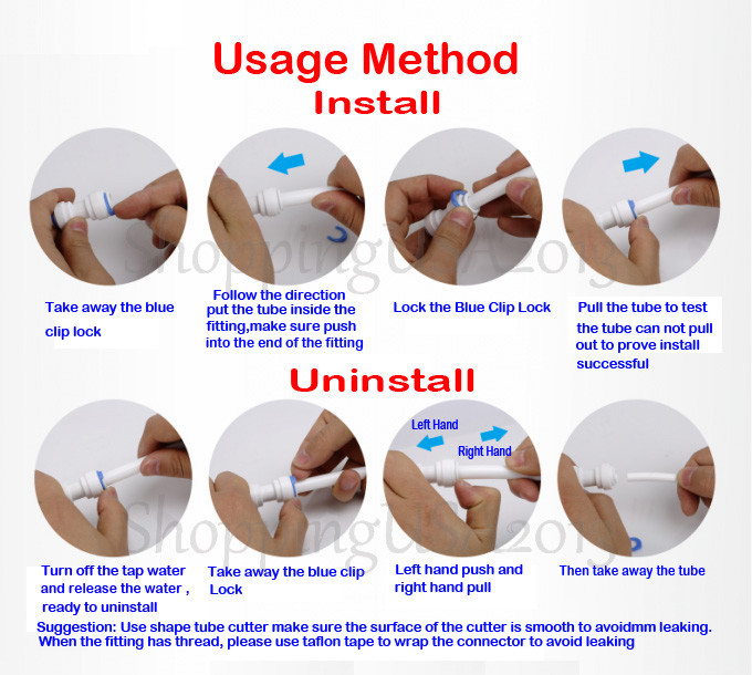 4 Pcs 300 cc ML Flow Restrictor Push In Quick Connect Unter Sink RO Water Filter