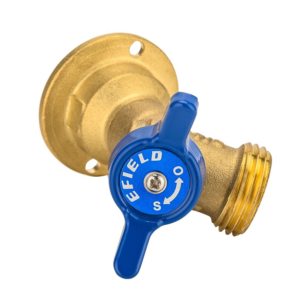 EFIELD 1/4 Turn Female Threaded Sillcock Brass Valve 1/2″ NPT x 3/4″ or 3/4″ NPT