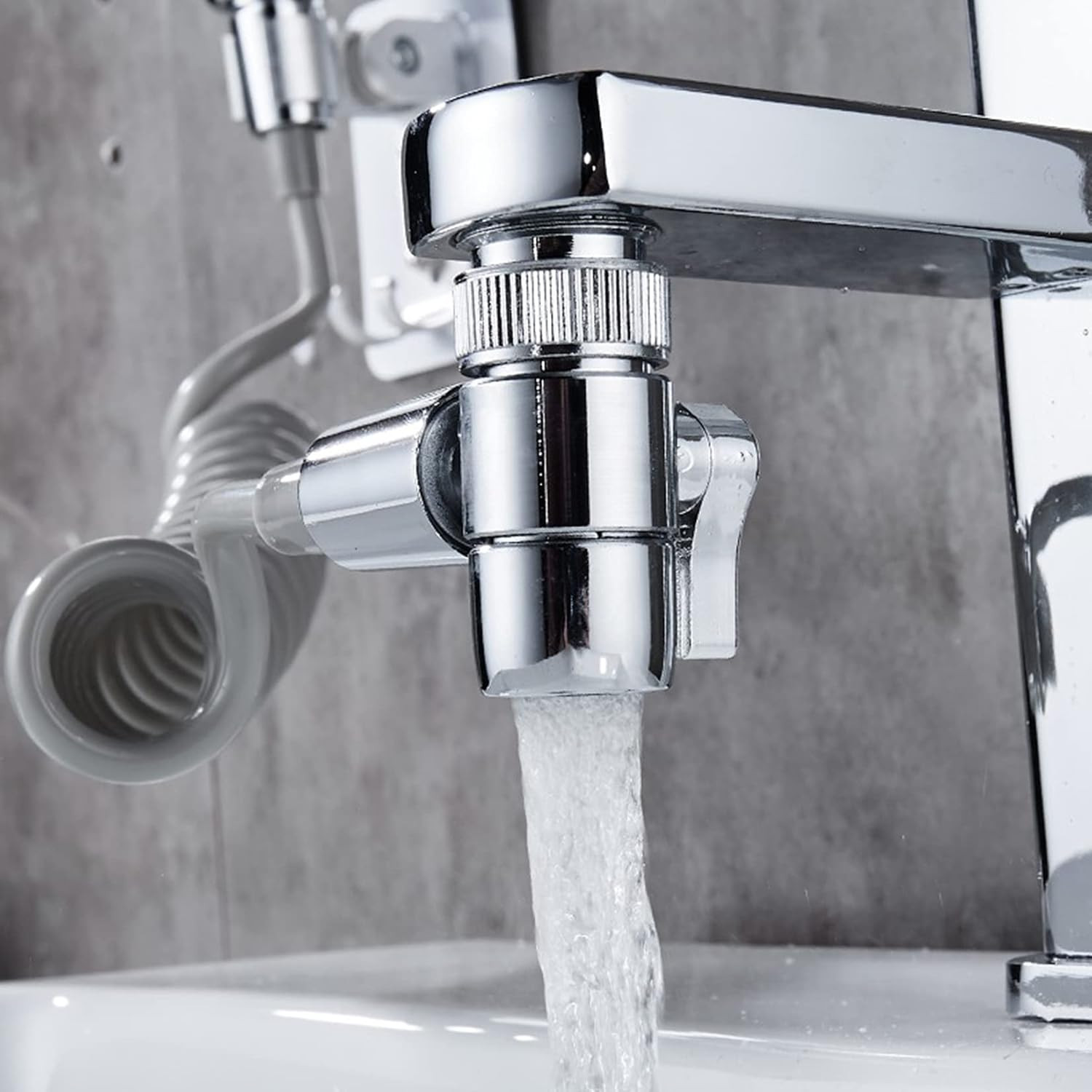 Faucet Diverter Valve with Aerator, 3-Way Diverter Valve for Hand Held Shower, S
