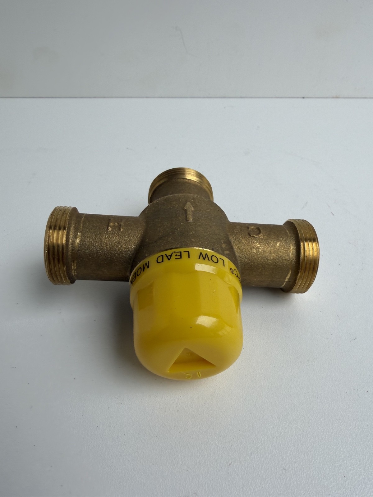 Moen 104451 LowFlow Thermostatic Mixing Valve 1/2″ IPS, 3/8″ Compression Adapter