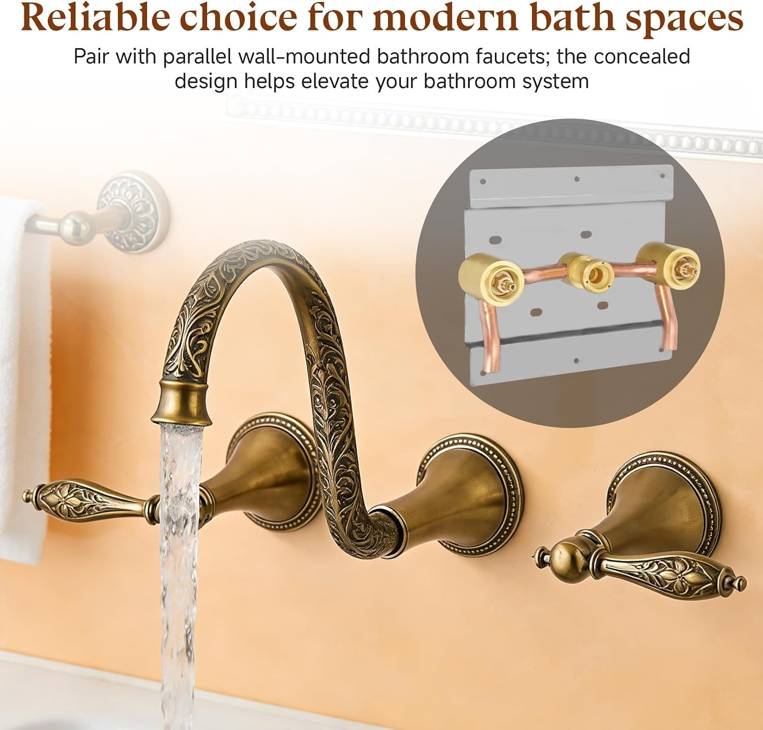 KOHLER K-410-K-NA Falling Water 5/8″ Two-Handle Ceramic Rough In Valve