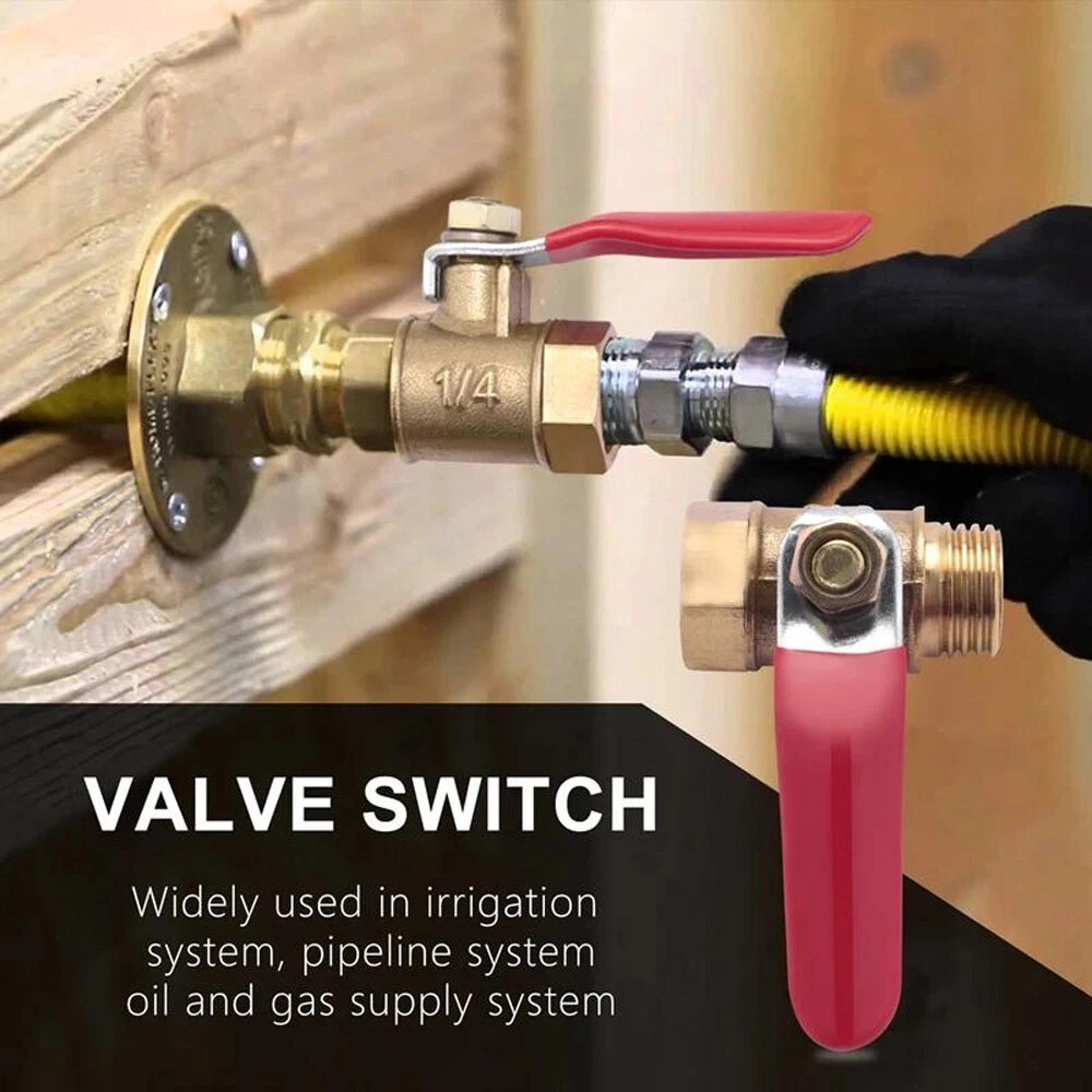 1/4″ Male Female NPT Brass Ball Valve Water Moisture Air Tank Drain Shut Off