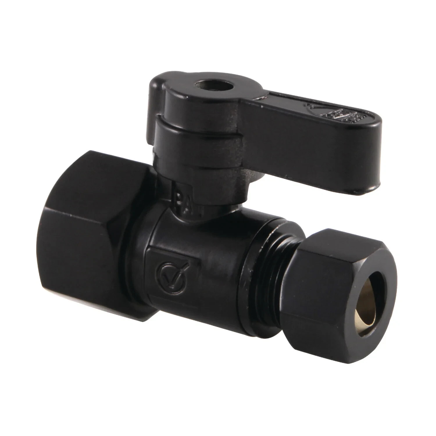 Kingston Brass KF4315MB 1-5/8″ High Straight Stop Valve Matte Black
