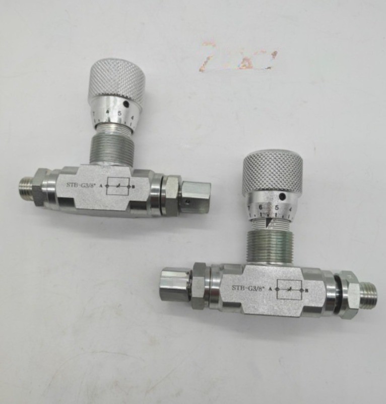 2X Flow Control bidirectional hydraulic restrictor valve STB-G3/8 +L08 connecto