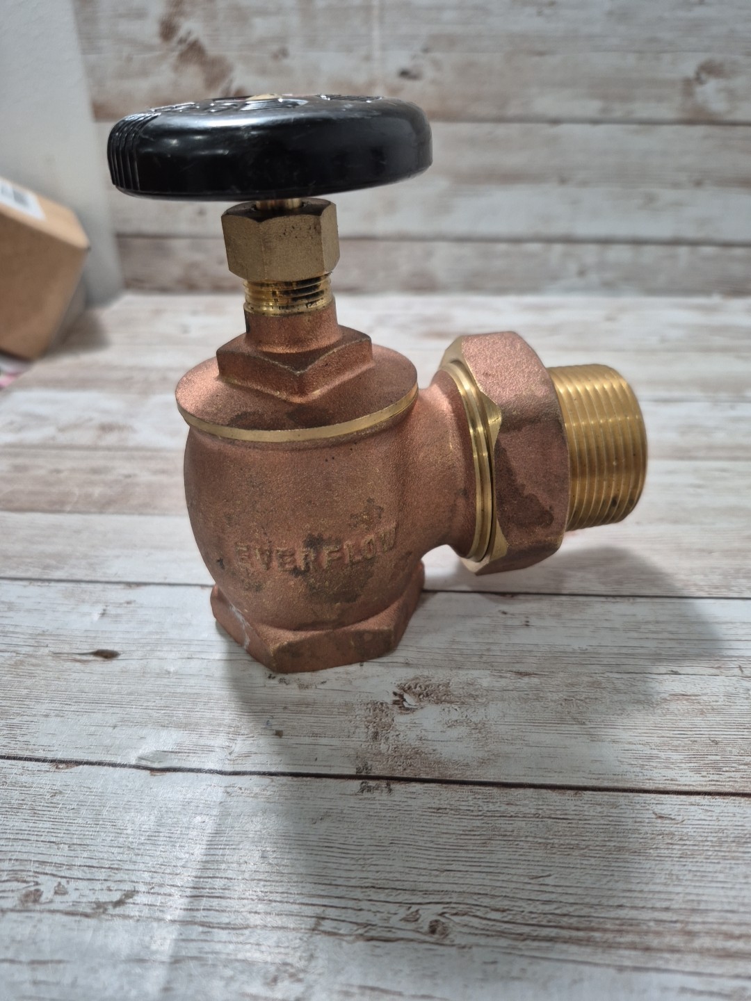 Everflow 1-1/4 in Angle Steam Radiator Valve Brass 48142 No.box !