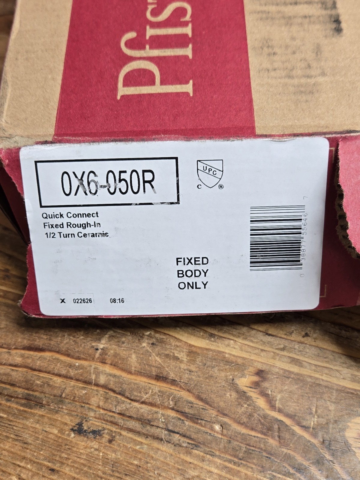 Pfister 0X6-050R 1/2 Inch Rough In Valve for Double Handle Roman Tub Faucets