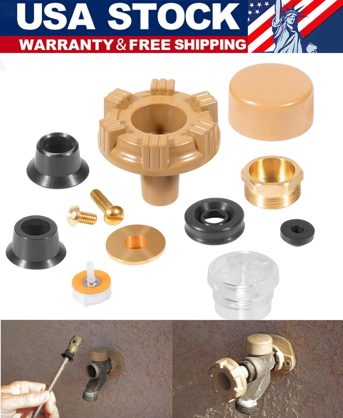 RK-17MH Metal Handle Repair Kit for Woodford Model 17 Outdoor Faucet Frost-Proof