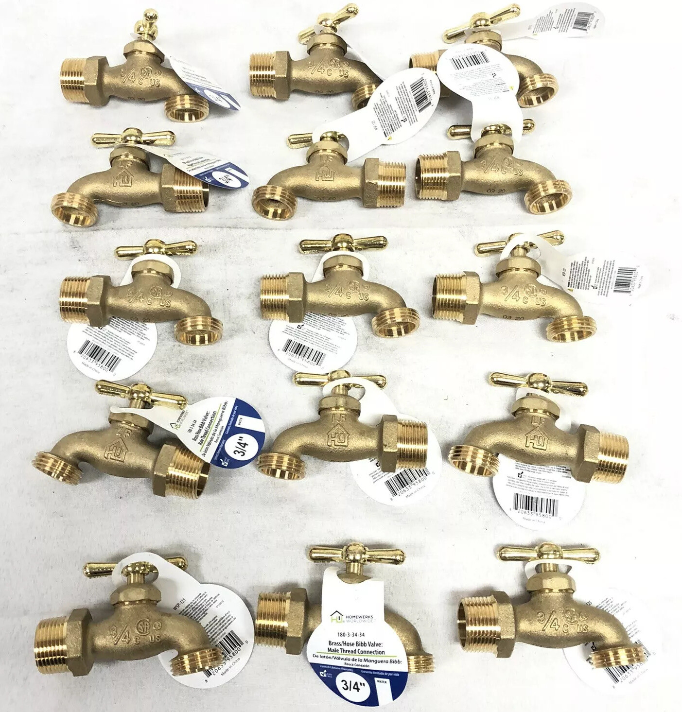 Homewerks Worldwide 180-3-34-34 Brass Hose Bibb Valve New Male Thread Connection