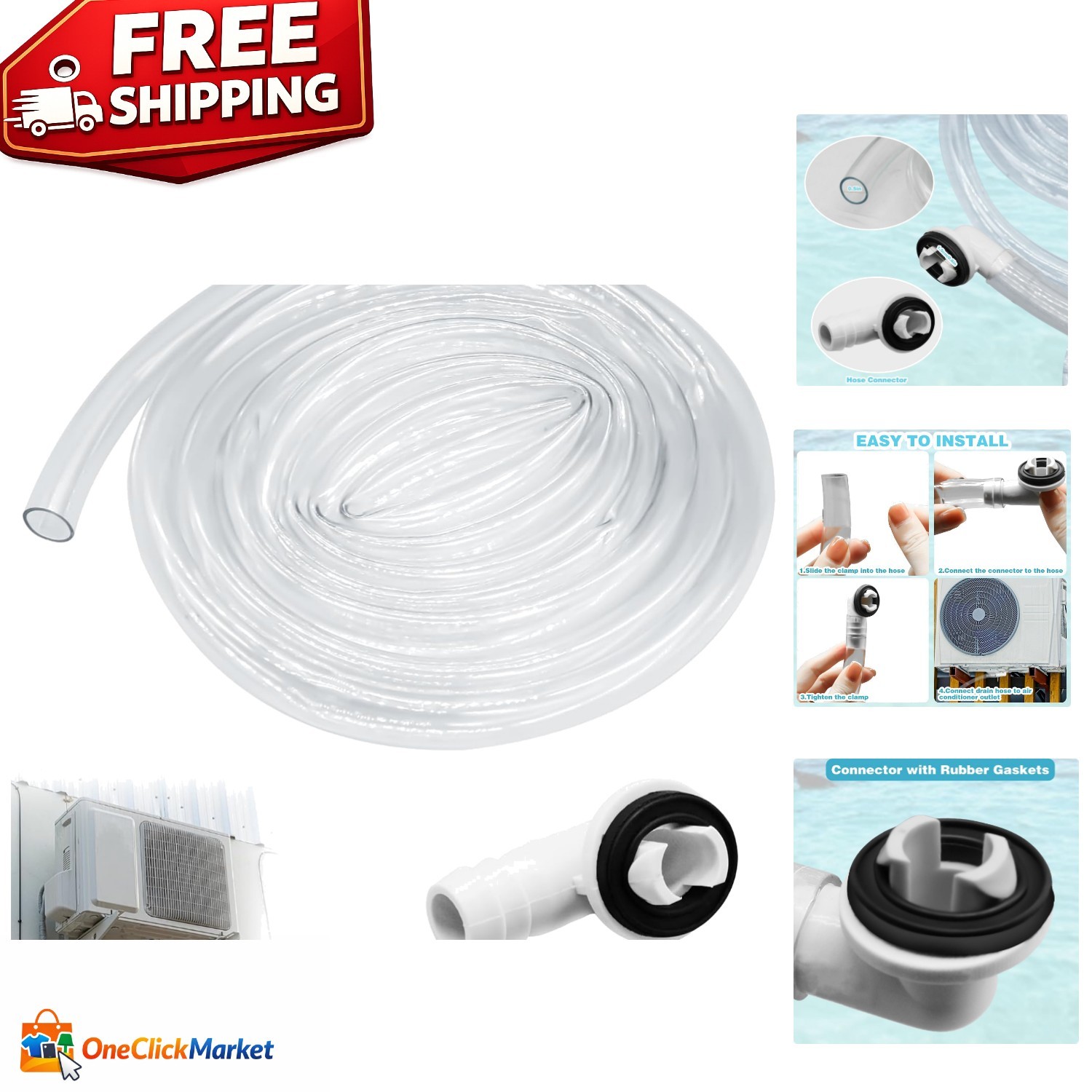Versatile 3Ft Air Conditioner Drain Hose – Suitable for Home, Office & More