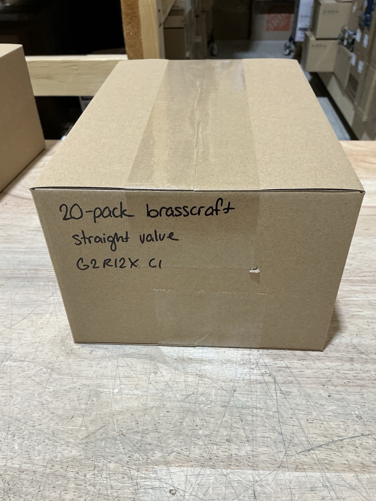 20-PK BrassCraft 1/2” x 3/8” 1/4-Turn Straight Valve G2R12X C1