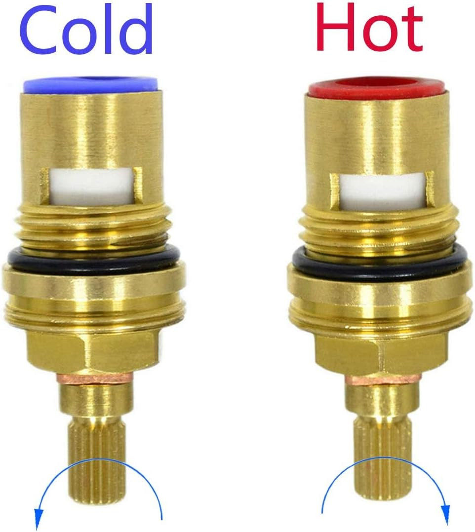 Replacement Brass Ceramic Disc Stem Cartridge Faucet Valve Quarter Turn 1/2″ X 5