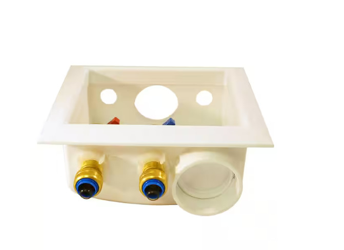 Tectite 1/2in Brass Push-to-Connect x 3/4in MHT Washing Machine Outlet Box