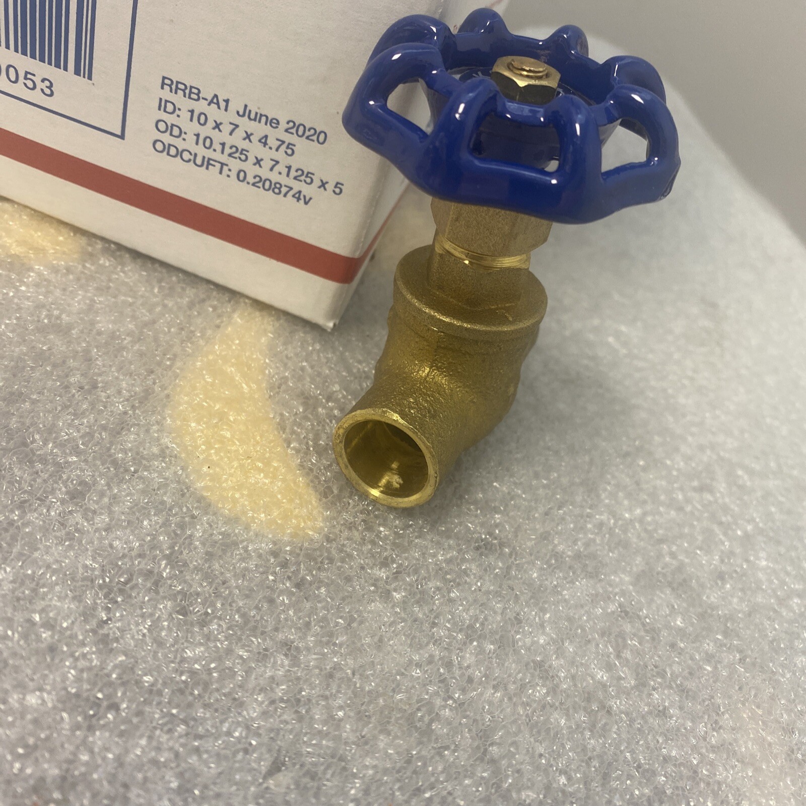 Cast-Brass LF Compression Sweat Stop Valve No 105-003NL, BK Industries BLUE