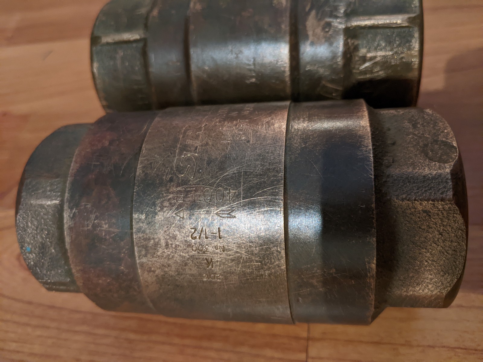 2 Qty Lot STRATAFLO 1-1/2 inch 1.5″ NPT Cast Bronze CHECK VALVE No. 300 400LBS