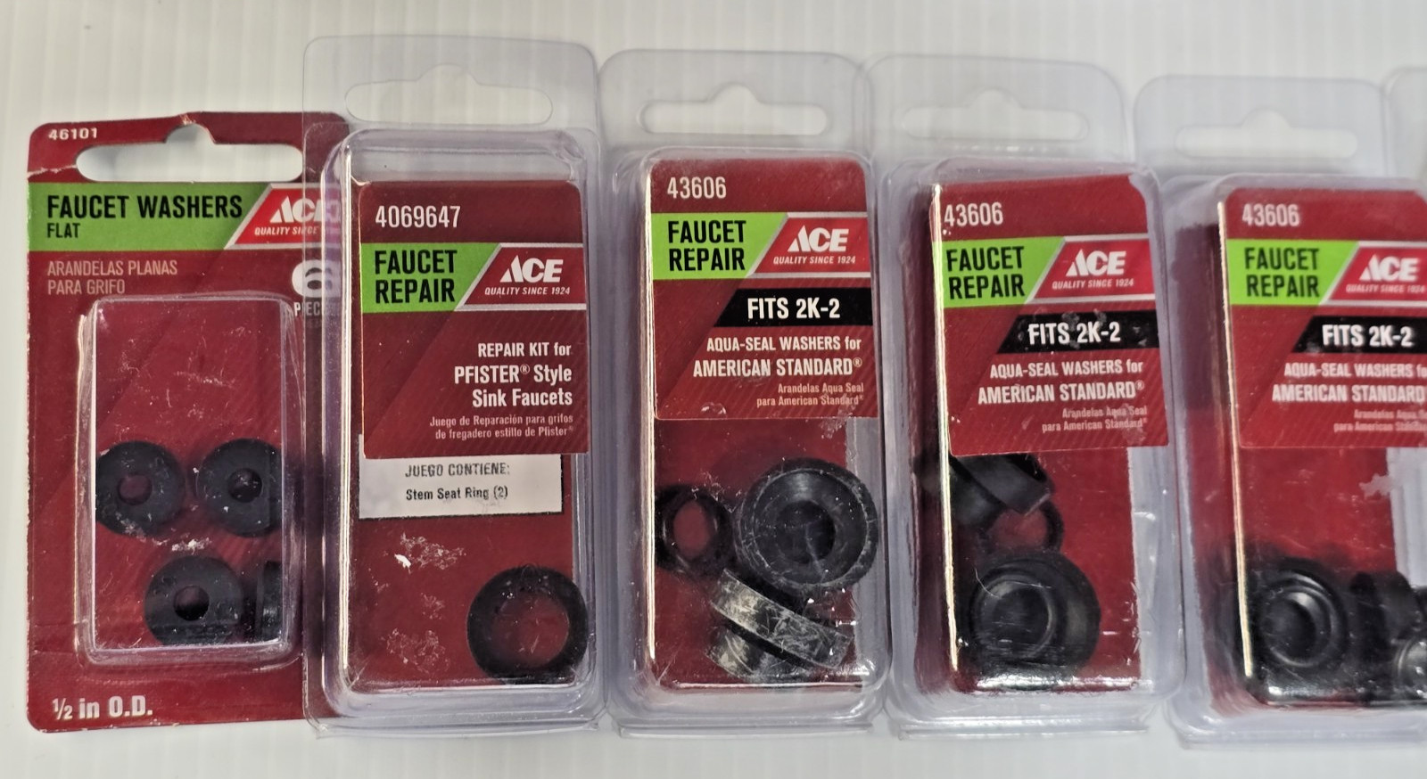 Lot OF 21 – ACE Faucet Repair Kit, Aerator Adapter, Stem Repair – NEW