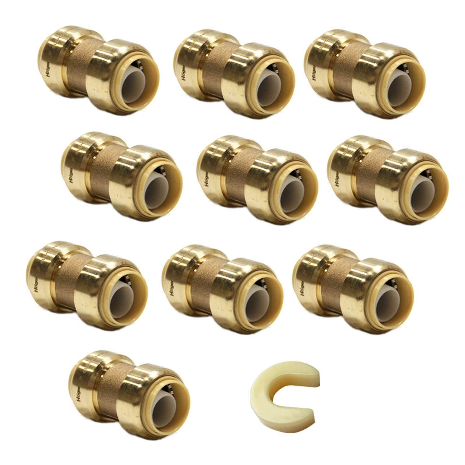 EFIELD 10 PCS 1/2″ X 1/2″ PUSH FIT COUPLINGS With DISCONNECT TOOL NO LEAD