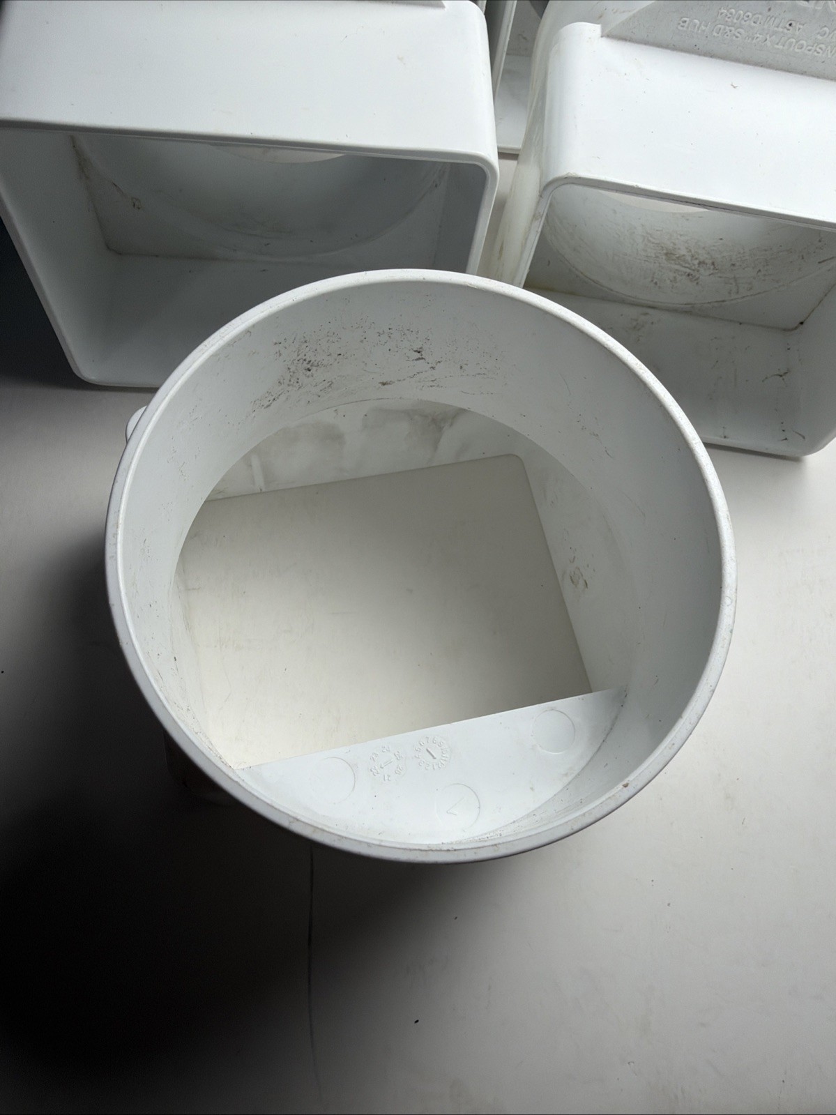 Lot Of 5 Plastic Trends P1926 PVC Flush Downspout Adapter 3 x 4 x 4 in.