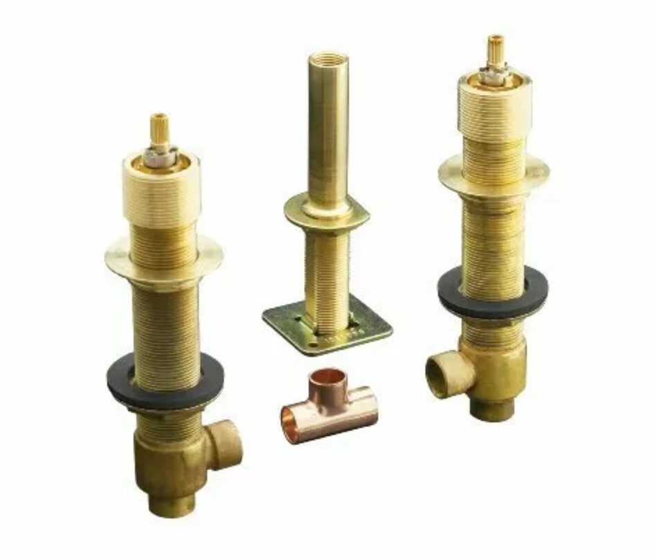 Kohler K-300-K-NA 1/2-inch Ceramic High-flow Deck-Mount Valve System Brass