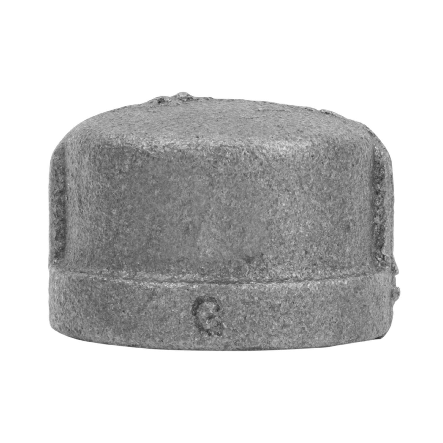 BK Products 521-403BG Low Lead Black Malleable Iron Cap 1/2 MPT in. (Pack of 5)