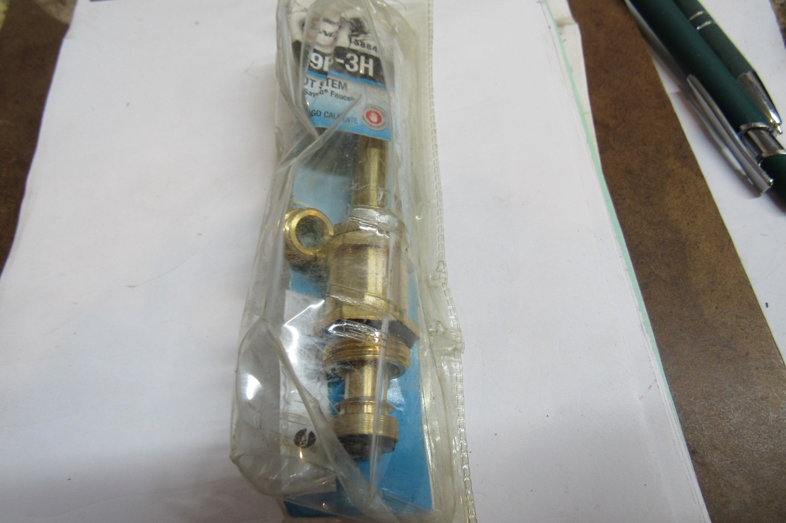 Danco 9B-3H Hot Faucet Stem/Valve for Sayco, Brass, Stem & Washer (1 Pack)