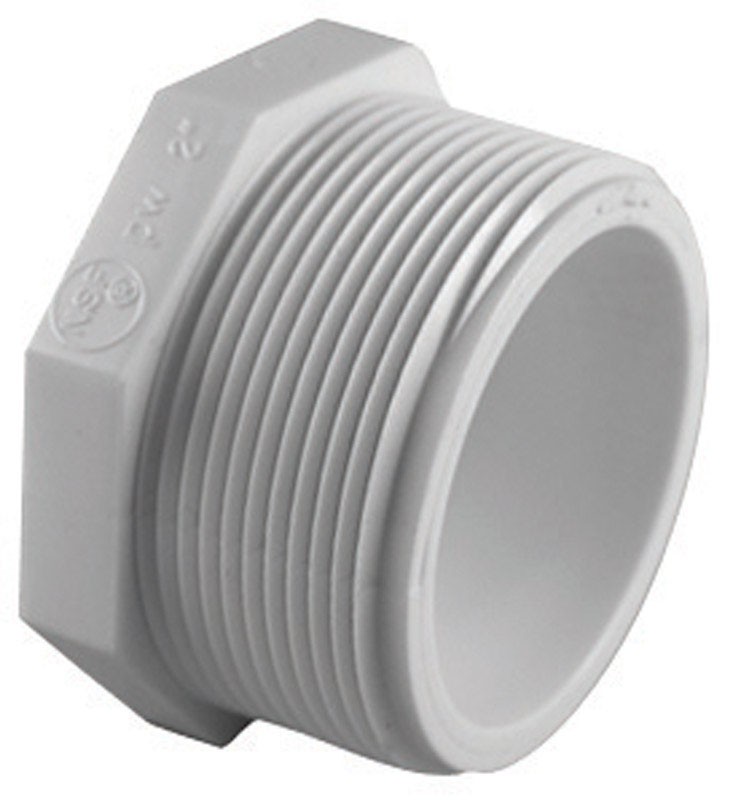 Charlotte Pipe PVC 02113 1800 Schedule 40 PVC Plug 2-1/2 MPT Dia. in. – Deal of