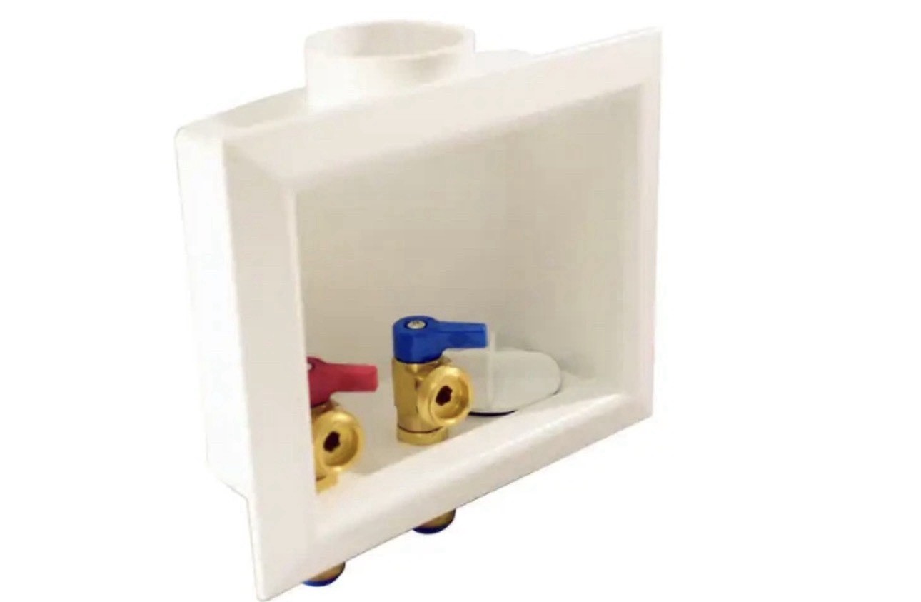 Tectite 1/2in Brass Push-to-Connect x 3/4in MHT Washing Machine Outlet Box