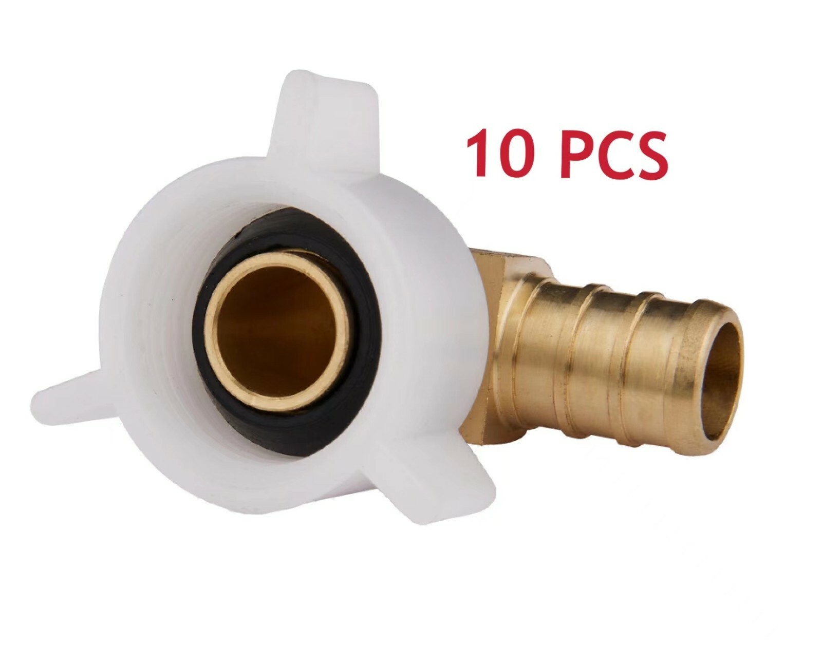 10 PCS 3/4″ PEX X 3/4″ FEMALE NPT SWIVEL ELBOW BRASS CRIMP FITTINGS LEAD FREE