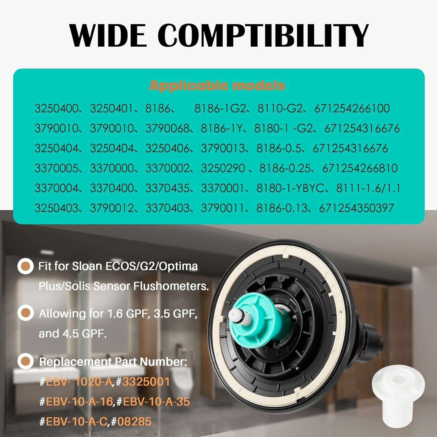 Dual Filter Urinal&Water Closet Electronic Diaphragm Assembly Tube EBV-1020-A