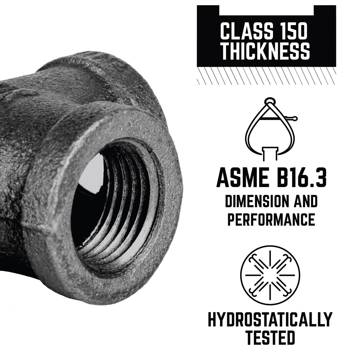 BK Products 520-004BG Black Malleable Iron Elbow 3/4 FPT in. (Pack of 5)
