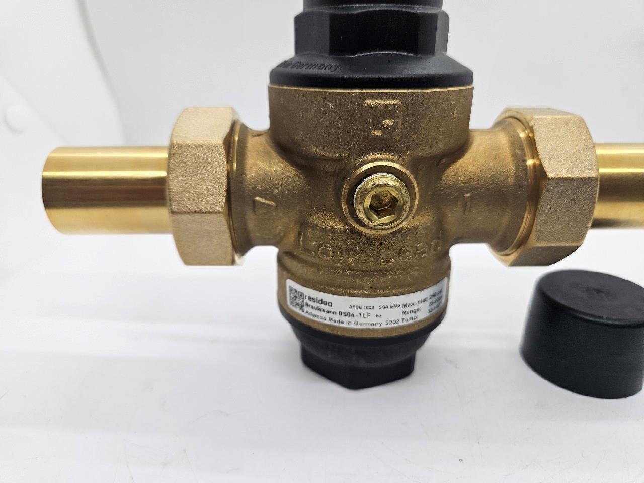 RESIDEO DS06 DialSet 1 in. Bronze Double Union Sweat Pressure Reducing Valve