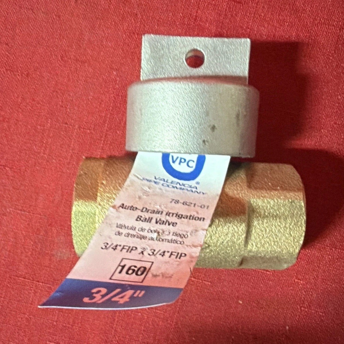 VPC Auto-Drain Brass Ball Valve 3/4 in FIP Straight Irrigation 78-621-01